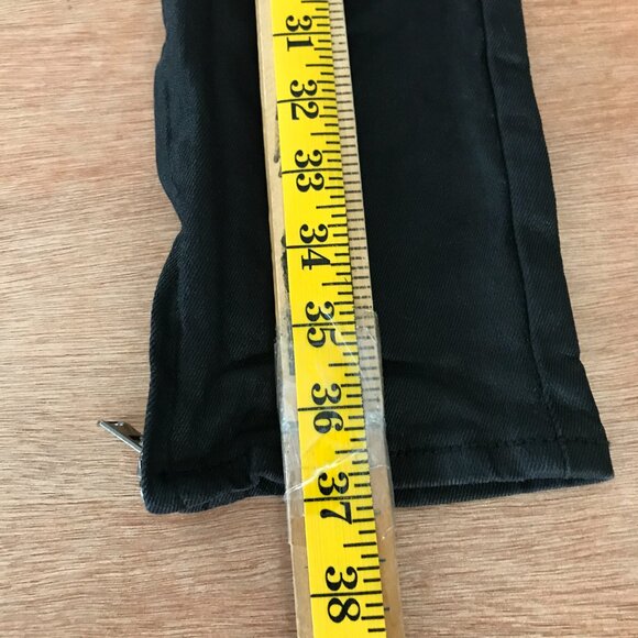 MNML Skinny Jeans Men 31x30 Black Mid Rise Zip Ankle Button Fly Stretch - Picture 6 of 12